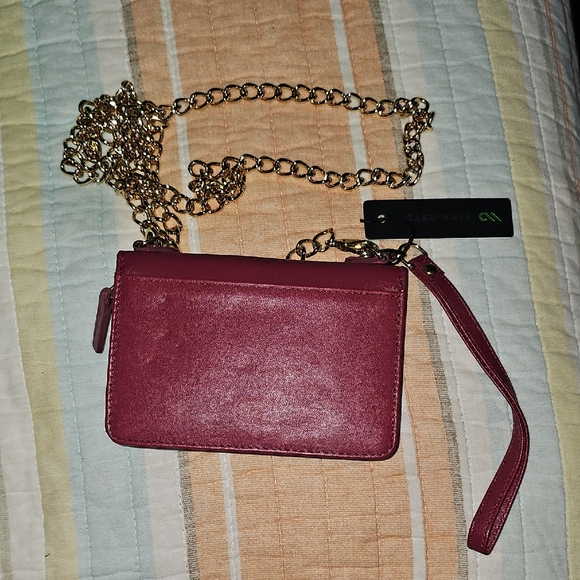 Case-Mate Genuine Leather Crossbody or Wristlet Mini Purse Bag - Picture 1 of 13